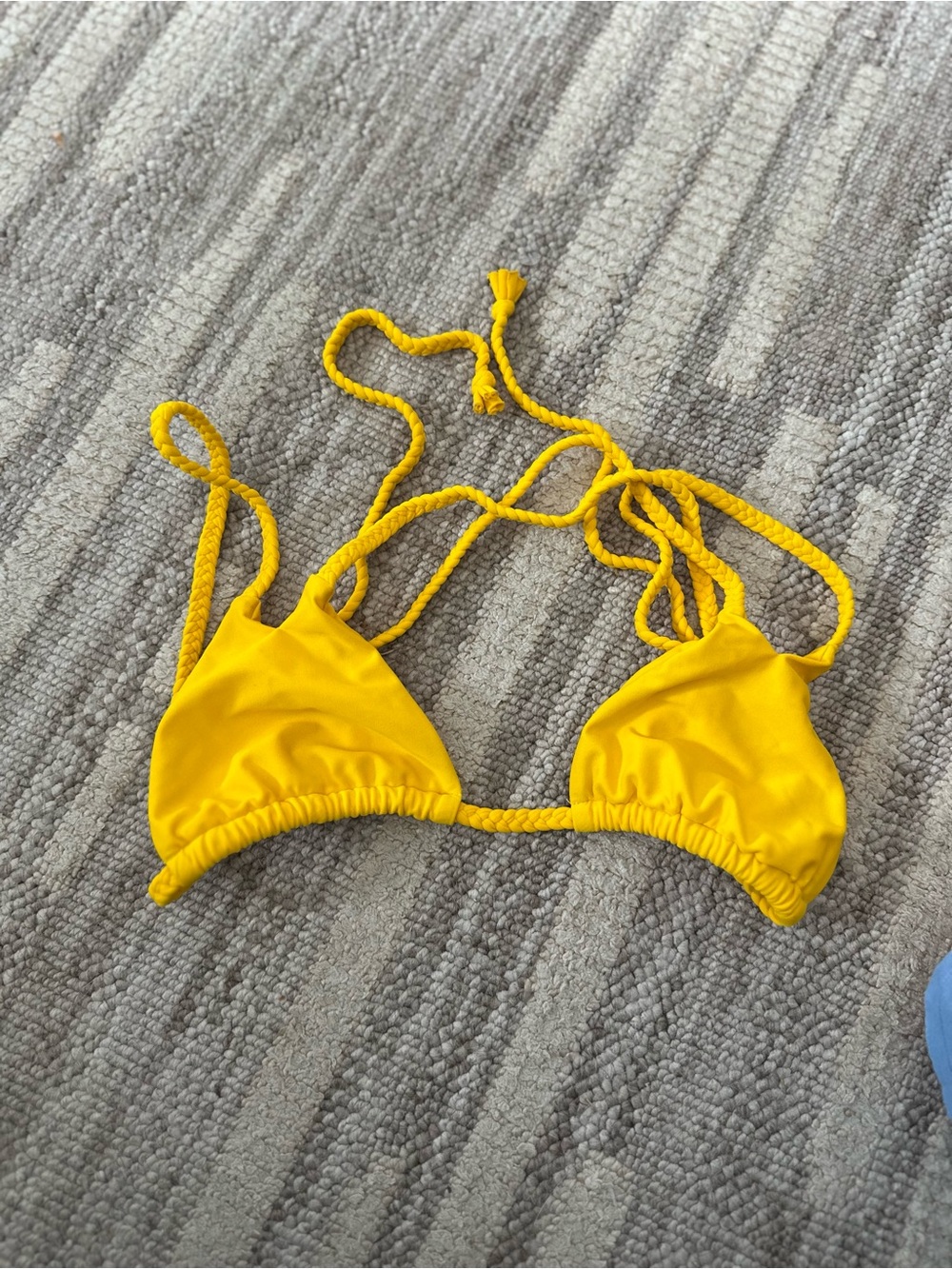 Bright Yellow Triangle Bikini Top - BeachBabe